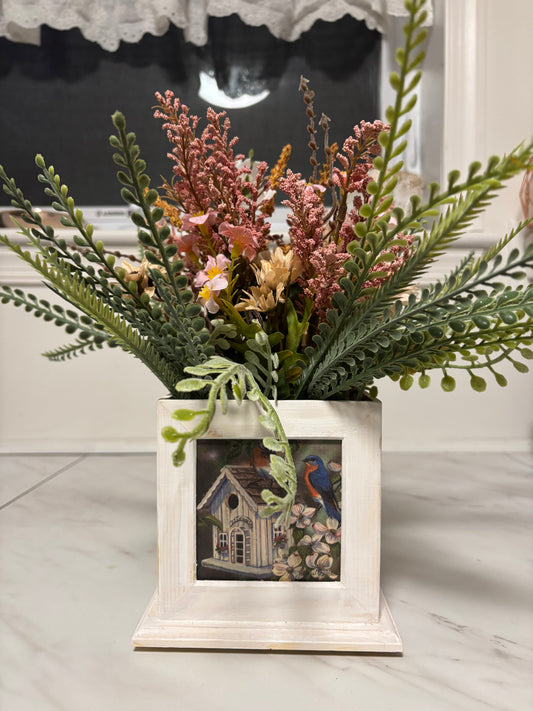 Spring Beaded Grass Matching Centerpiece