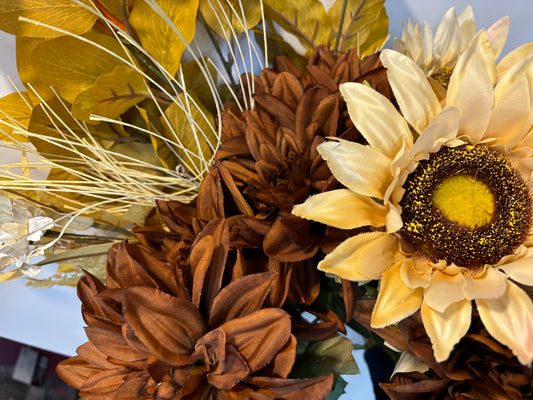 Chocolate Dahlia Wreath