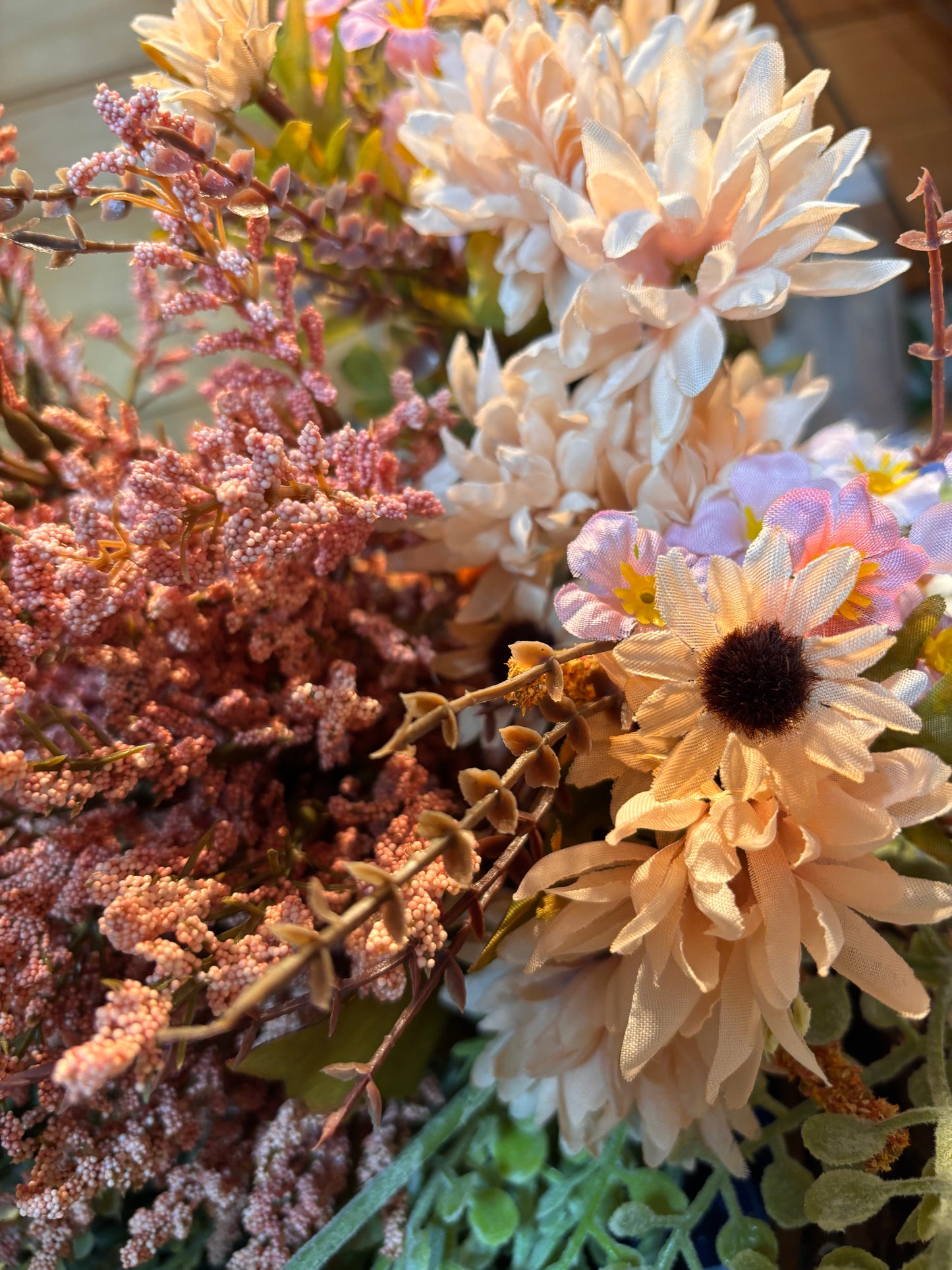 Spring Beaded Grass  Wreath