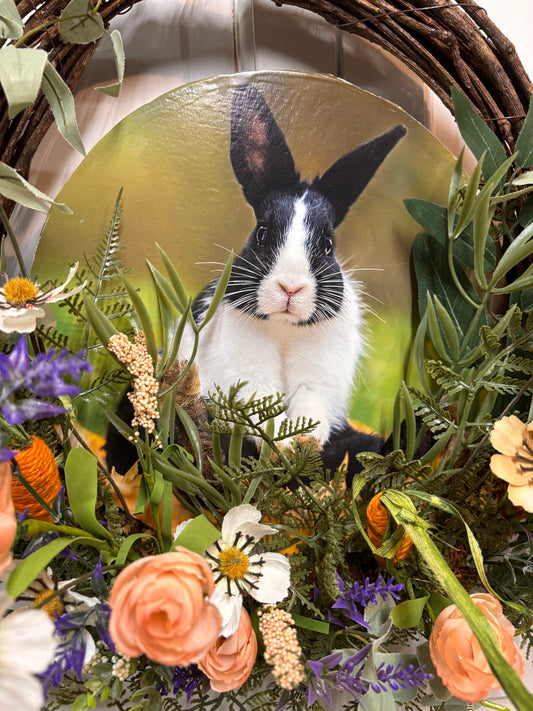 Natural Bunny Easter Wreath