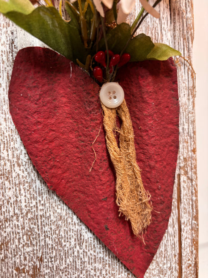 Metal Red Heart Hanger