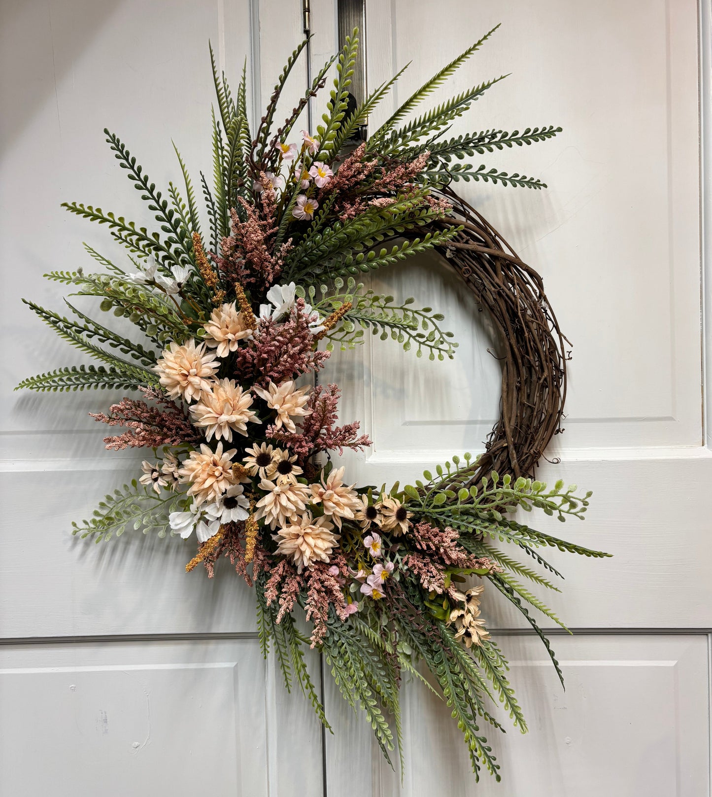 Spring Beaded Grass  Wreath