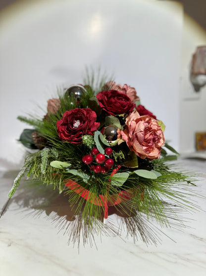 Winter Red Table Arrangement