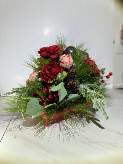 Winter Red Table Arrangement