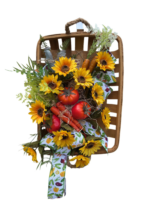 Sunflowers and Veggies Basket