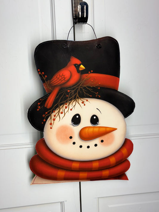RED  SNOWMAN SOFT DOOR HANGERS